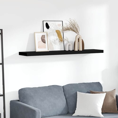  Plutajuća zidna polica crna 120 x 23,5 x 3,8 cm MDF Cene