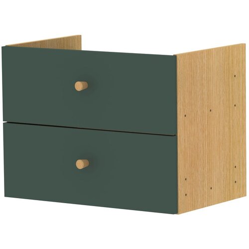 Tenzo Temno zelena komponenta s predali 43x33 cm Z Cube - Tenzo Cene