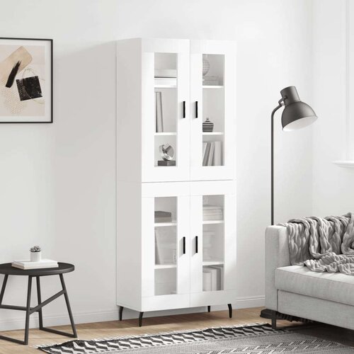  Visoka komoda bijela 69 5x34x180 cm konstruirano drvo Cijene