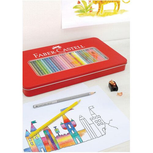  Barvice lesene 60barv kovinska &amp;scaron;katla faber castell 115894 Slike
