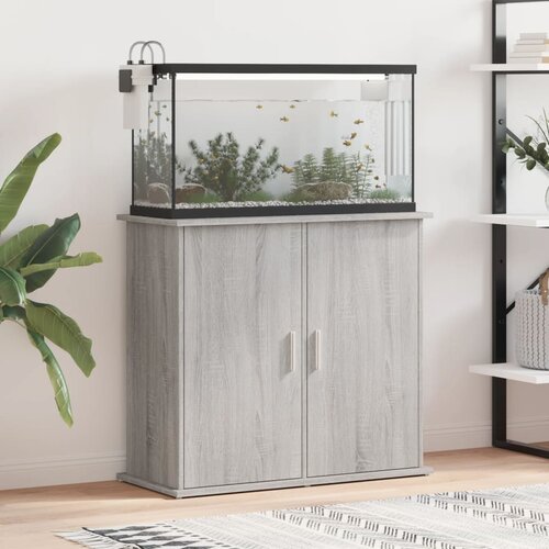 vidaXL Stojalo za akvarij siva sonoma 81x36x73 cm inženirski les, (21414432) Cene