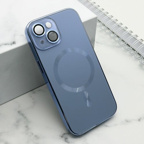 maska elegant metal magsafe za iphone 15/ svetlo plava Slike