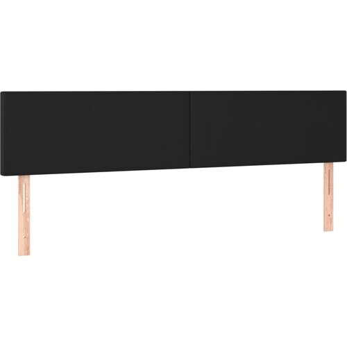 Maison Chic Posteljno vzglavje - Vzglavna omarica 2 kosa črno 90x5x78/88 cm umetno usnje, (22077032) Cene