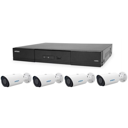 Avtech Komplet kamer 1x NVR AVH2109AX in 4x 5MPX IP Motorzoom Bullet kamera DGM5546SVAT + 4x UTP kabel 1x RJ45 - 1x RJ45 Cat5e 15m! Slike