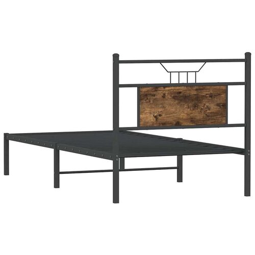 VidaXL okvir kreveta bez madraca dimljena boja hrasta 80x200 cm drveni Slike