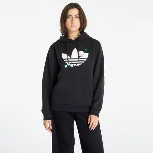 Adidas Sweater majica 'Flower Embroidery' zelena / lila / crna / bijela