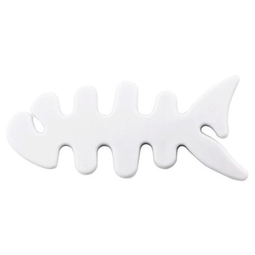 HURTEL Organizator kabla za slu&amp;scaron;alke v obliki ribe, bel, (22006213) Slike