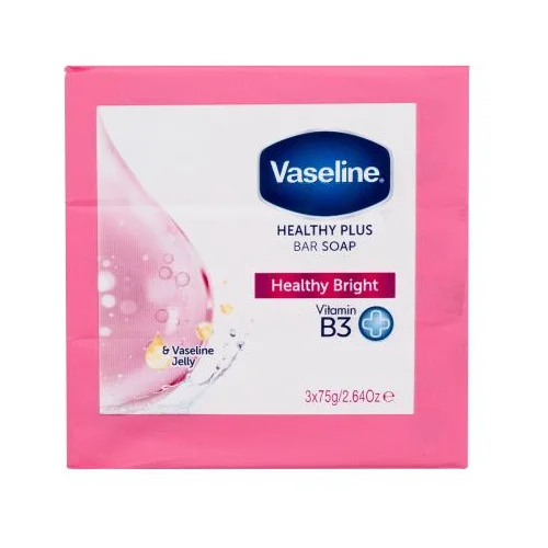 Vaseline Healthy Plus Bar Soap Healthy Bright trdo milo 3x75 g unisex