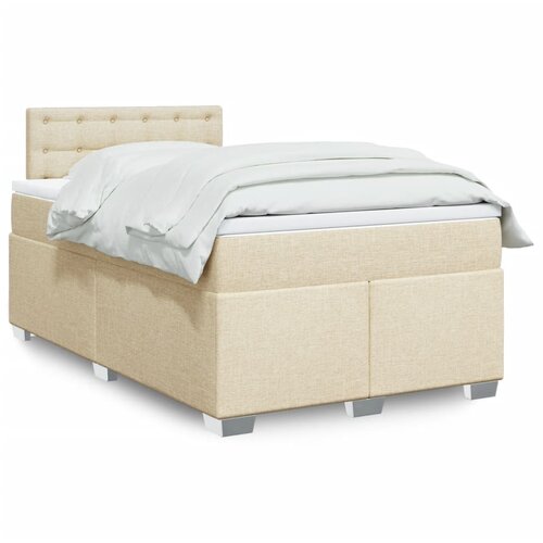  Krevet box spring s madracem krem 120 x 190 cm od tkanine Cijene