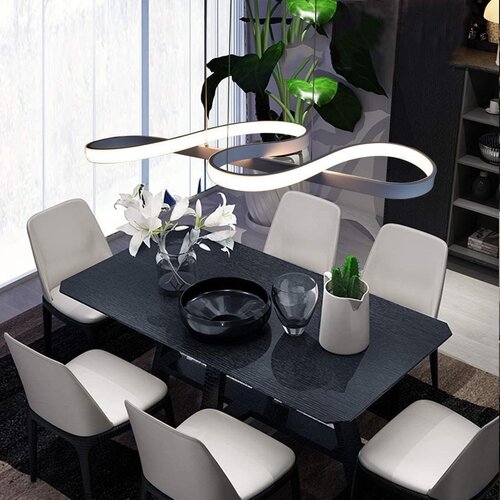 Nettlife LED viseča svetilka bela 47W premer 75cm aluminij zatemnilna dnevna soba bela spalnica jedilnica moderna nastavljiva višina, (22122968) Cene