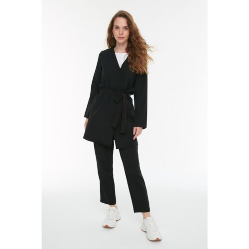 Trendyol Black Belt Detailed Hijab Bottom-Top Set Slike
