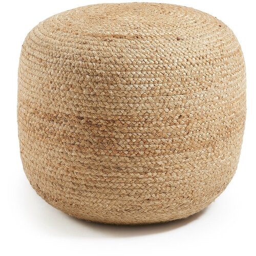 Kave Home Juta za sedenje pouf Dip, naravna Slike