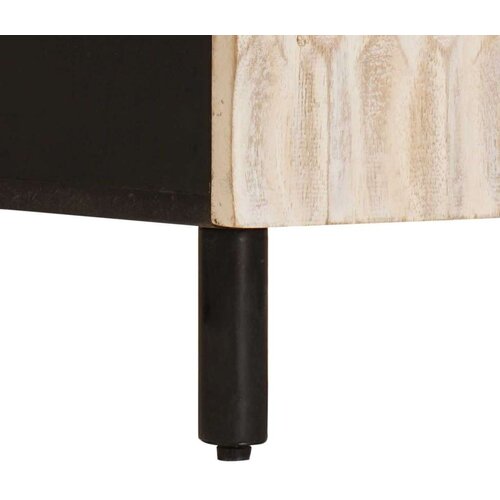  Kreveta Fin&amp;scaron; bijelog pranja 60 x 33 5 x 75 cm Čvrsto drvo manga Slike