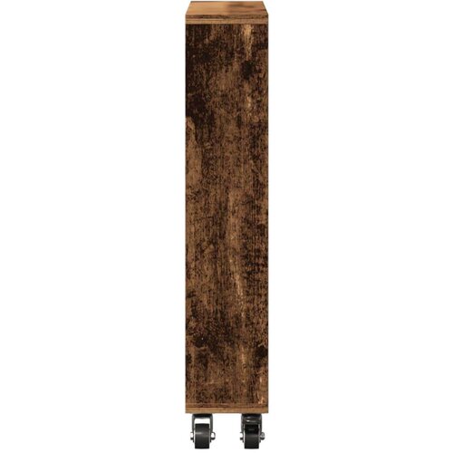 VidaXL Uska kolica za pohranu boja drva 48x13x68 cm konstruirano drvo Slike