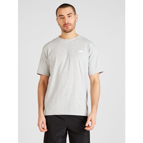 New Balance Majica pegasto siva / bela Slike