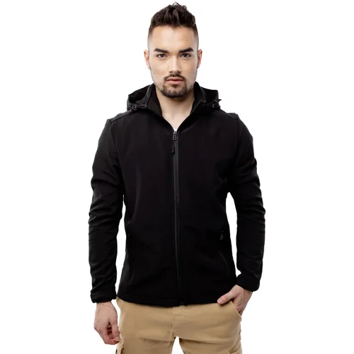 Glano Men's Hooded Jacket - Black