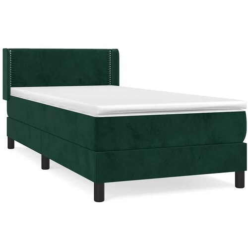 Box spring krevet s madracem tamnozeleni 80 x 200 cm bar&amp;scaron;unasti Slike