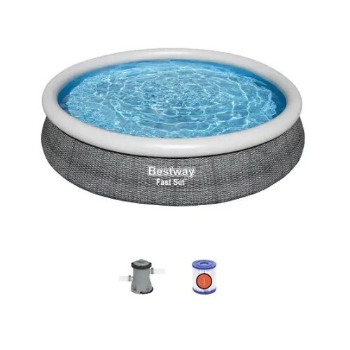 Bestway Bazen fast set pool ratan +filter 366x76cm ( 57445 ) Cene