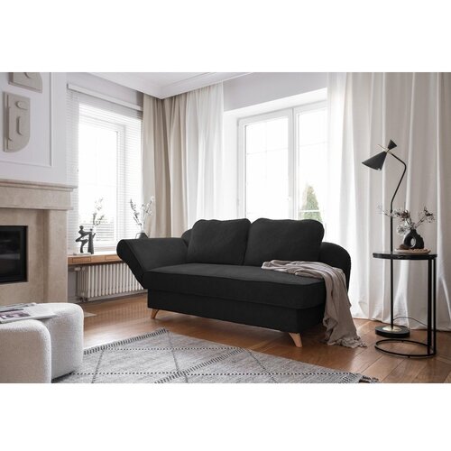 Miuform Antracitno siv ležalnik iz rebrastega žameta (levi kot) Chic Charlotte &amp;ndash; Slike