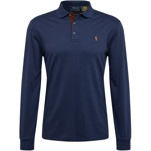 Polo Ralph Lauren Majica mornarsko plava / smeđa / tamno narančasta