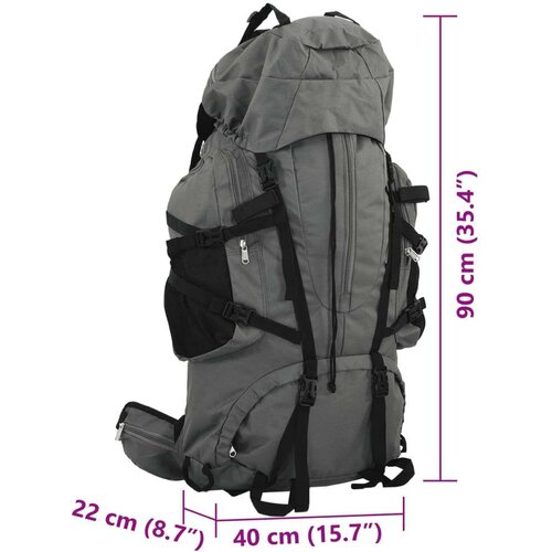 vidaXL Ruksak za planinarenje sivi 100 L od tkanine Oxford Cijene