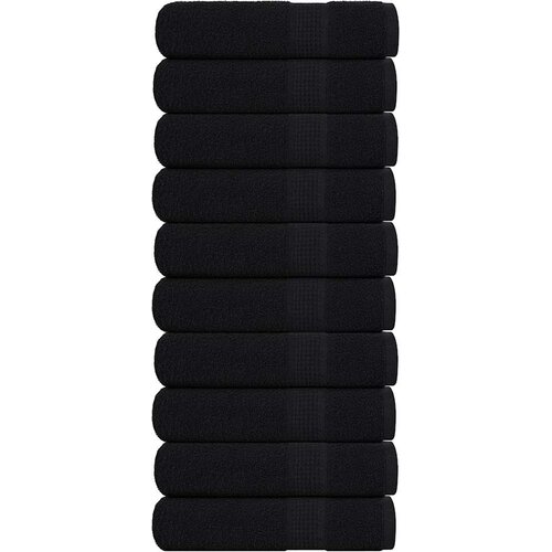 Furnova Kopalne brisače 10 kos črna 100x150 cm 360 g/m&amp;sup2; 100% bombaž, (21916840) Slike