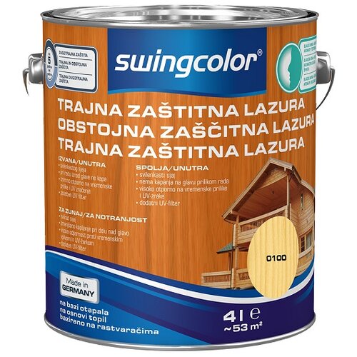 SWINGCOLOR Obstojna za&amp;scaron;čitna lazura (brezbarvna; 4 l) Slike