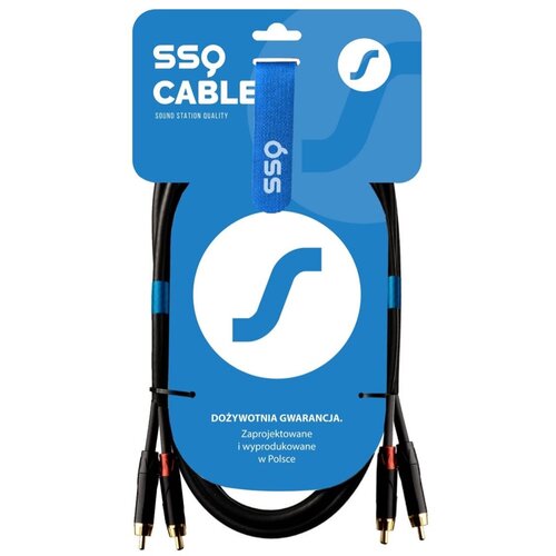 SOUND STATION QUALITY (SSQ) SSQ RCARCA3 - Cable 2x RCA - 2x RCA - 3 m, Black Slike