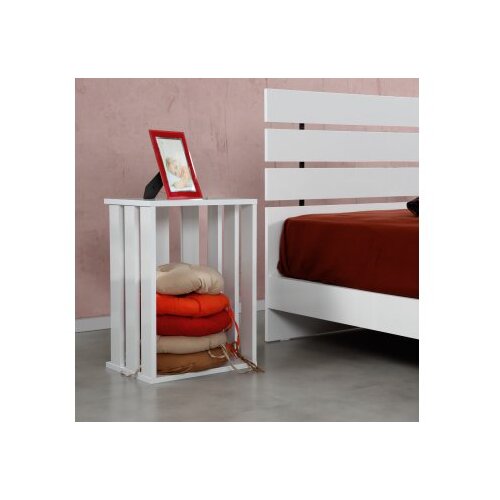 Hanah home noćni ormarić fuga shiny white Cene
