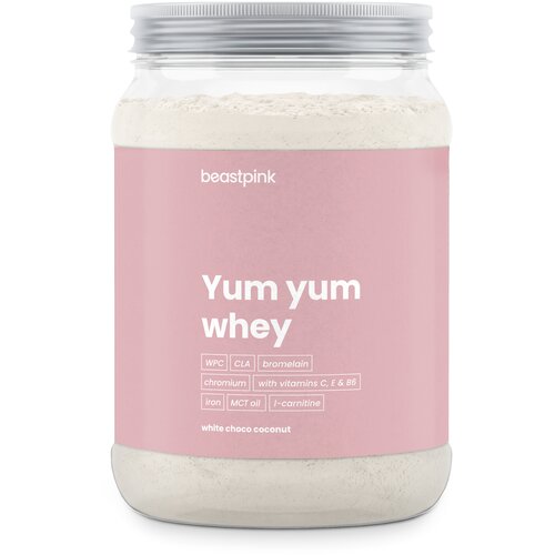 BeastPink Yum Yum Whey - BeastPink 500 g bijela čokolada - kokos Slike