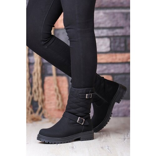 KINETIX Knee-High Boots - Black - Flat Slike
