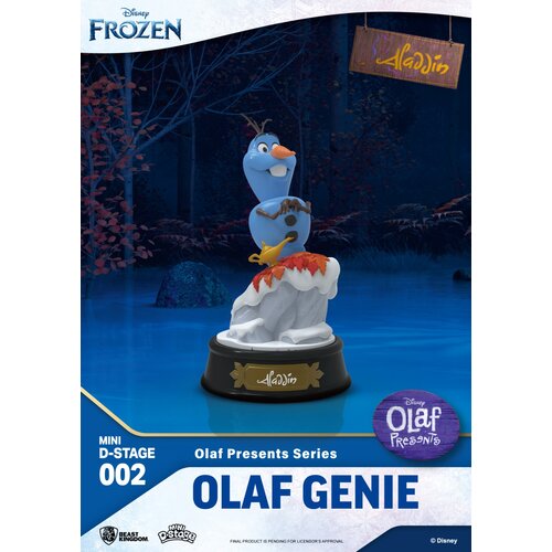 BEAST Kingdom - Mini Diorama Stage-002-Olaf - Olaf Genie - Aladdin: Z modro čarobno lučko, pripravljeno zaželeti željo, (21551045) Slike