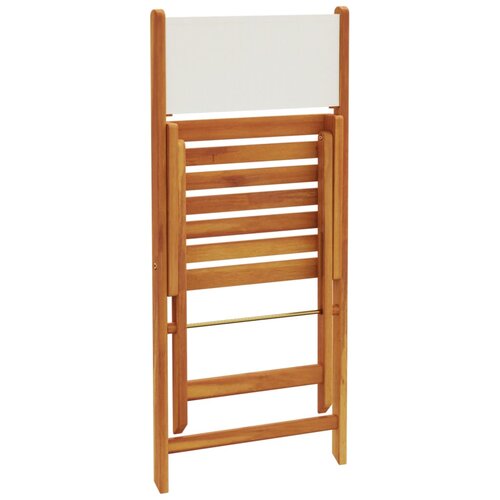  Sklopive vrtne stolice 8 kom krem bijeli od tkanine i drva Slike