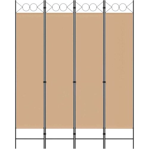  4-panelni pregradni zid Bež 160 x 200 cm Tkanina - Bež 160 x 200 cm Slike