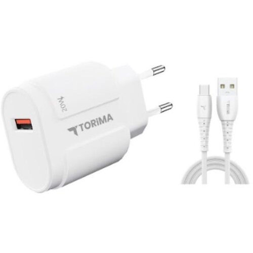  PUNJAČ BRZI ZIDNI TRM-C48L 20W KABEL USB-A NA LIGHTNING 1.0 M TORIMA Slike