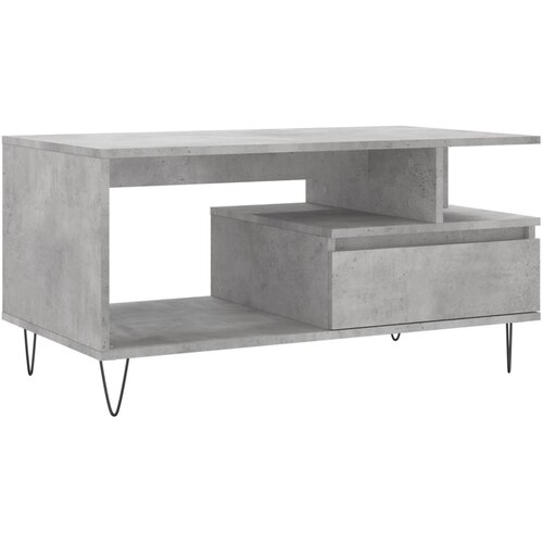VidaXL Klubska mizica betonsko siva 90x49x45 cm inženirski les, (20908174) Slike