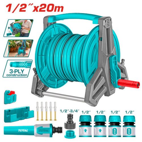 TOTAL TOOLS Total set za navodnjavanje sa kolutom za crevo THHR20124 Cene