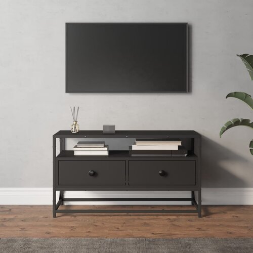 VidaXL TV omarica črna 80x35x45 cm inženirski les Slike