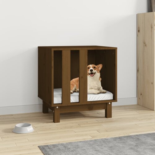 vidaXL Kućica za pse boja meda 50 x 40 x 52 cm od masivne borovine Cijene