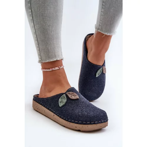 Kesi Women's felt slippers Inblu Navy Blue