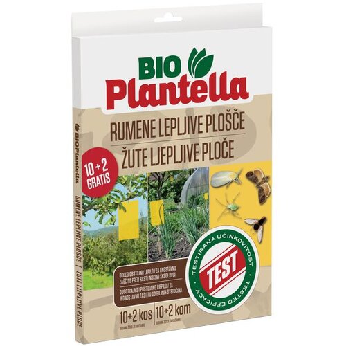 Plantella Rumene lepljive ploščice Bio (10 + 2 kos) Cene