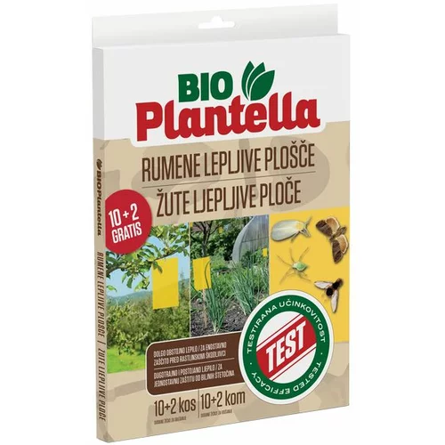 Plantella Rumene lepljive ploščice Bio (10 + 2 kos)