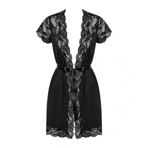 Obsessive 810-PEI-1 Peignoir Black L/XL Slike