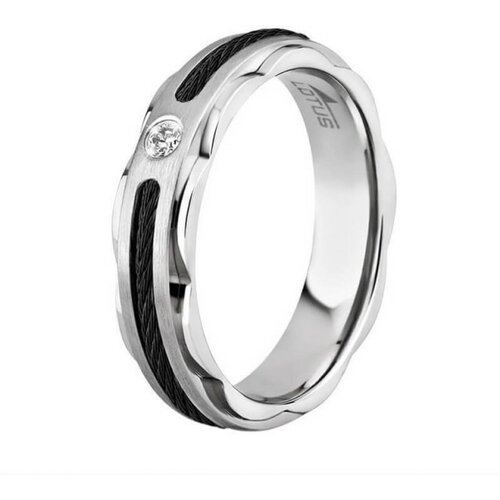 Lotus ženski steel rings sajla crni prsten od hirurškog čelika 54 Cene