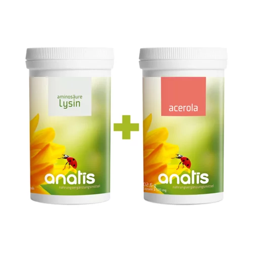 anatis Naturprodukte Set s aminokiselinom lizin i acerolom