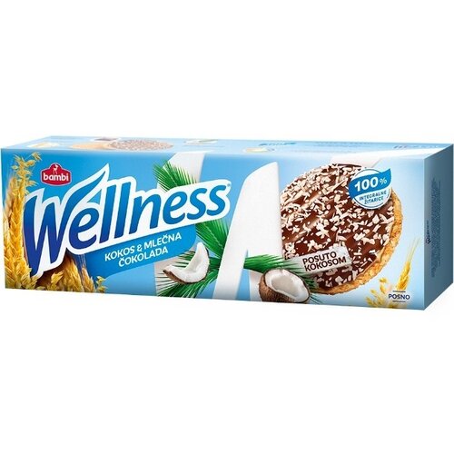 Wellness Keks preliven kokosom 165g Cene