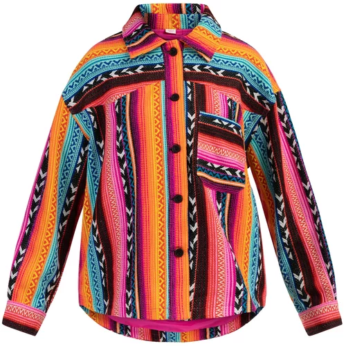 MYMO Prehodna jakna turkizna / oranžna / neonsko roza / črna