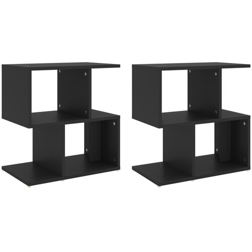  Noćni ormarići 2 kom crni 50 x 30 x 51,5 cm konstruirano drvo Slike