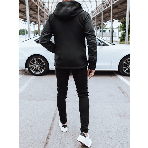 DStreet Men's softshell jacket with hood, black Slike