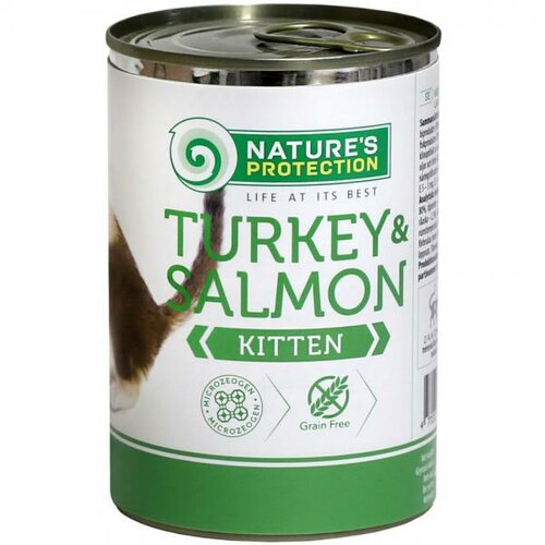 Natures Protection konzerva za mačiće - Turkey&Salmon - 400g Slike